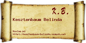 Kesztenbaum Belinda névjegykártya